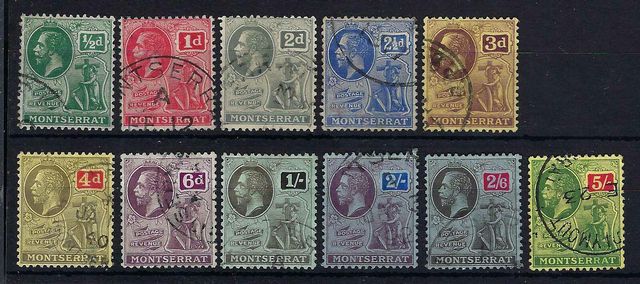 Image of Montserrat SG 49/59 FU British Commonwealth Stamp